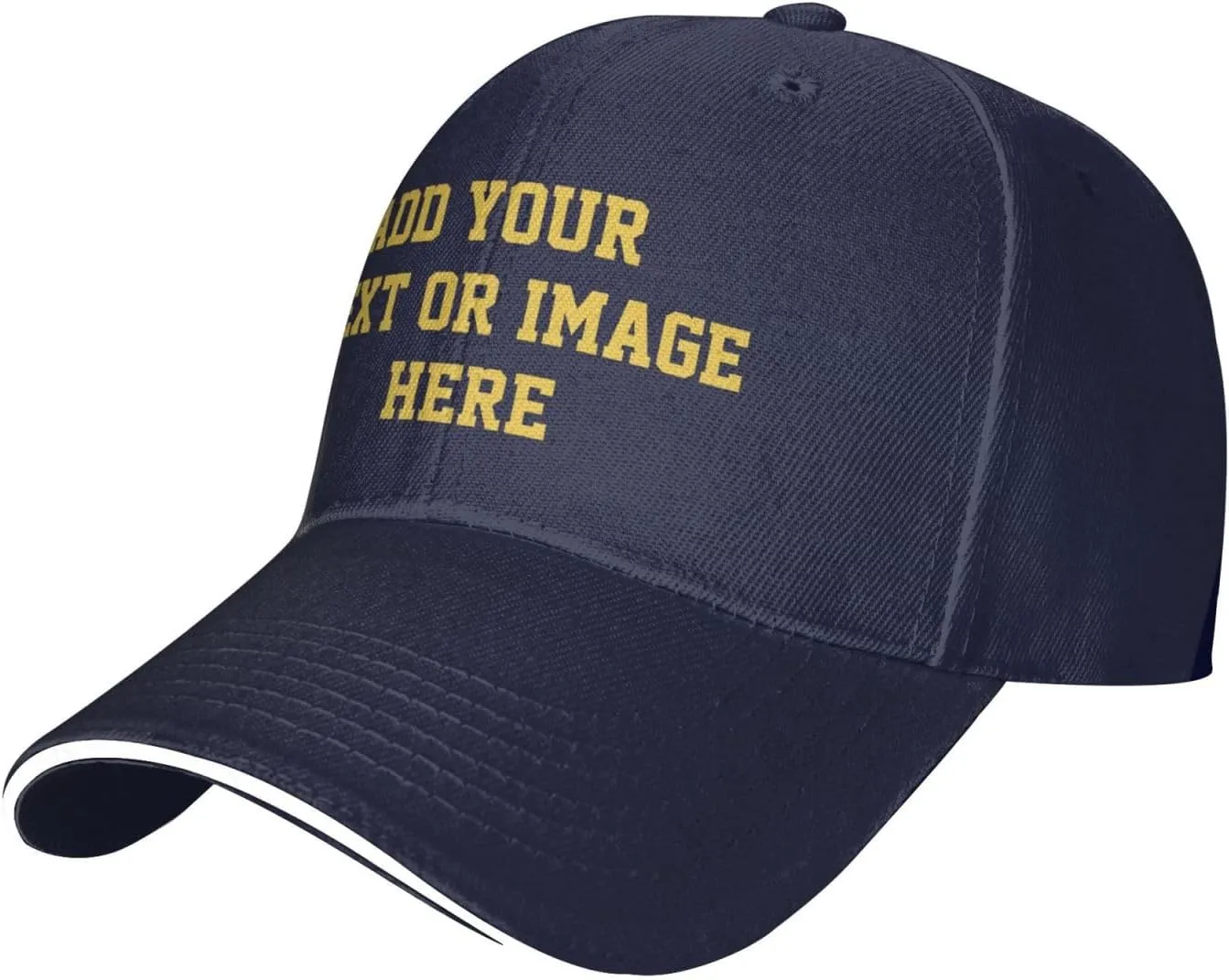 Custom Hats Add Photos/Logo/Text to Design Your Personalized Baseball Cap for Men & Women Adjustable