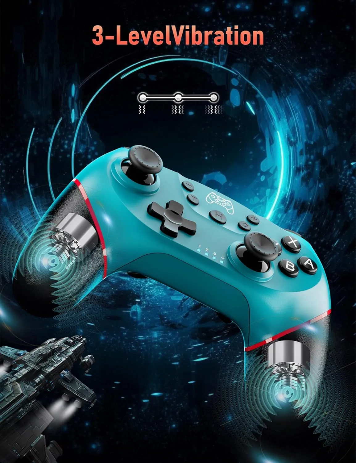 Diswoe Switch Pro Controller, Wireless Switch Controller for Switch/Lite/OLED, Bluetooth Gaming Controller with Hall Effect Joystick, Controller for PC/Android Phone with Gyro Sensor Turbo Vibration
