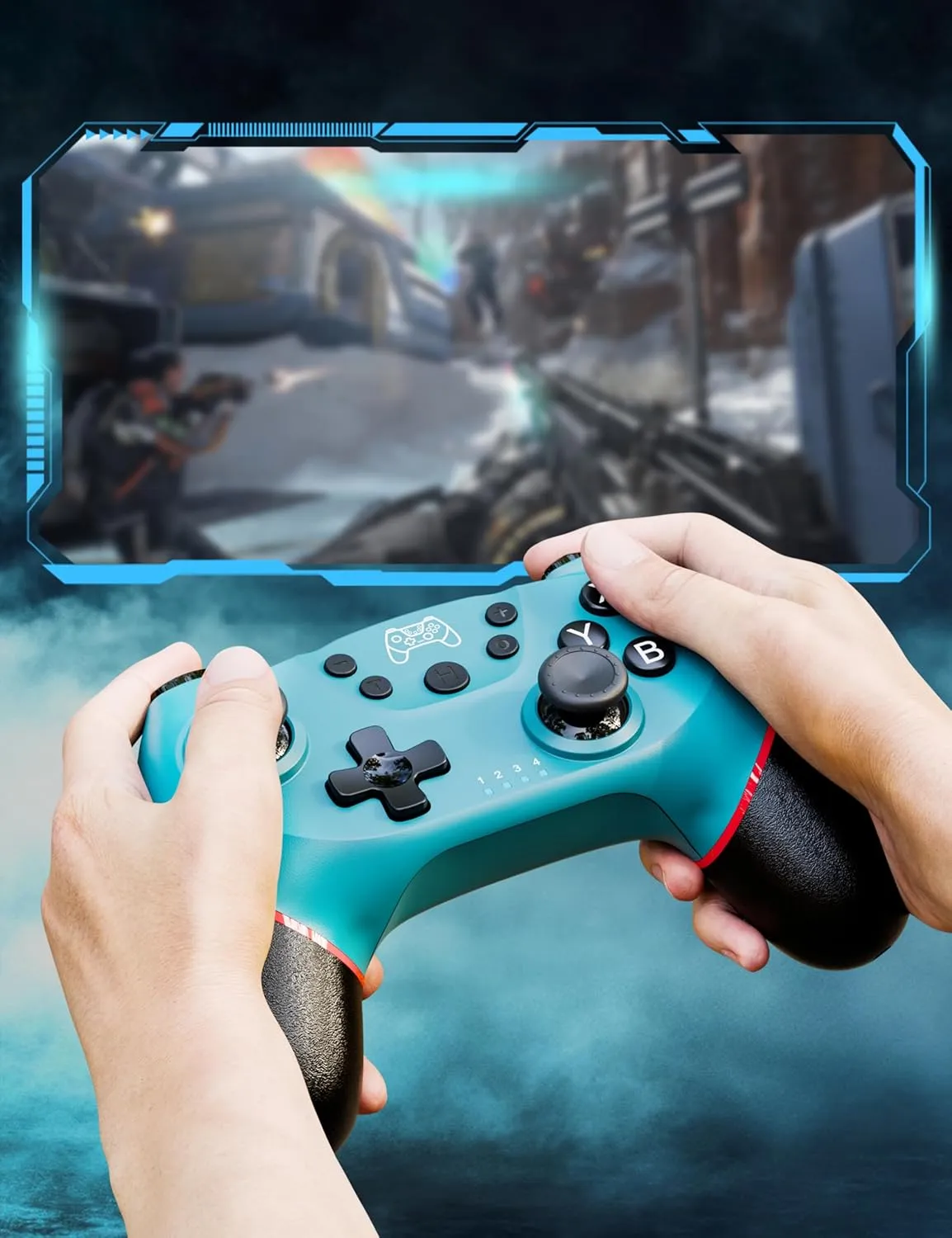 Diswoe Switch Pro Controller, Wireless Switch Controller for Switch/Lite/OLED, Bluetooth Gaming Controller with Hall Effect Joystick, Controller for PC/Android Phone with Gyro Sensor Turbo Vibration