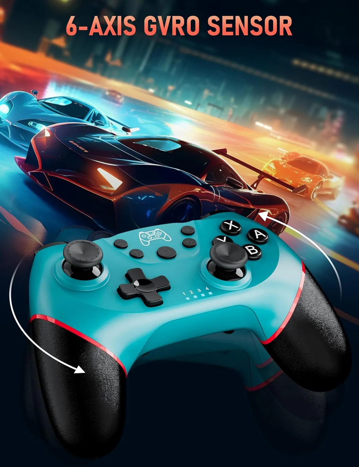 Diswoe Switch Pro Controller, Wireless Switch Controller for Switch/Lite/OLED, Bluetooth Gaming Controller with Hall Effect Joystick, Controller for PC/Android Phone with Gyro Sensor Turbo Vibration