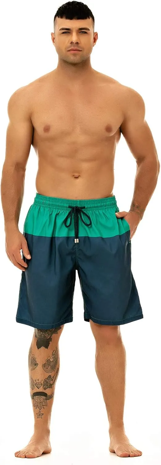 KAILUA SURF Big and Tall Mens Swim Trunks, 9" Mens Designer Bathing Suit Boardshorts
