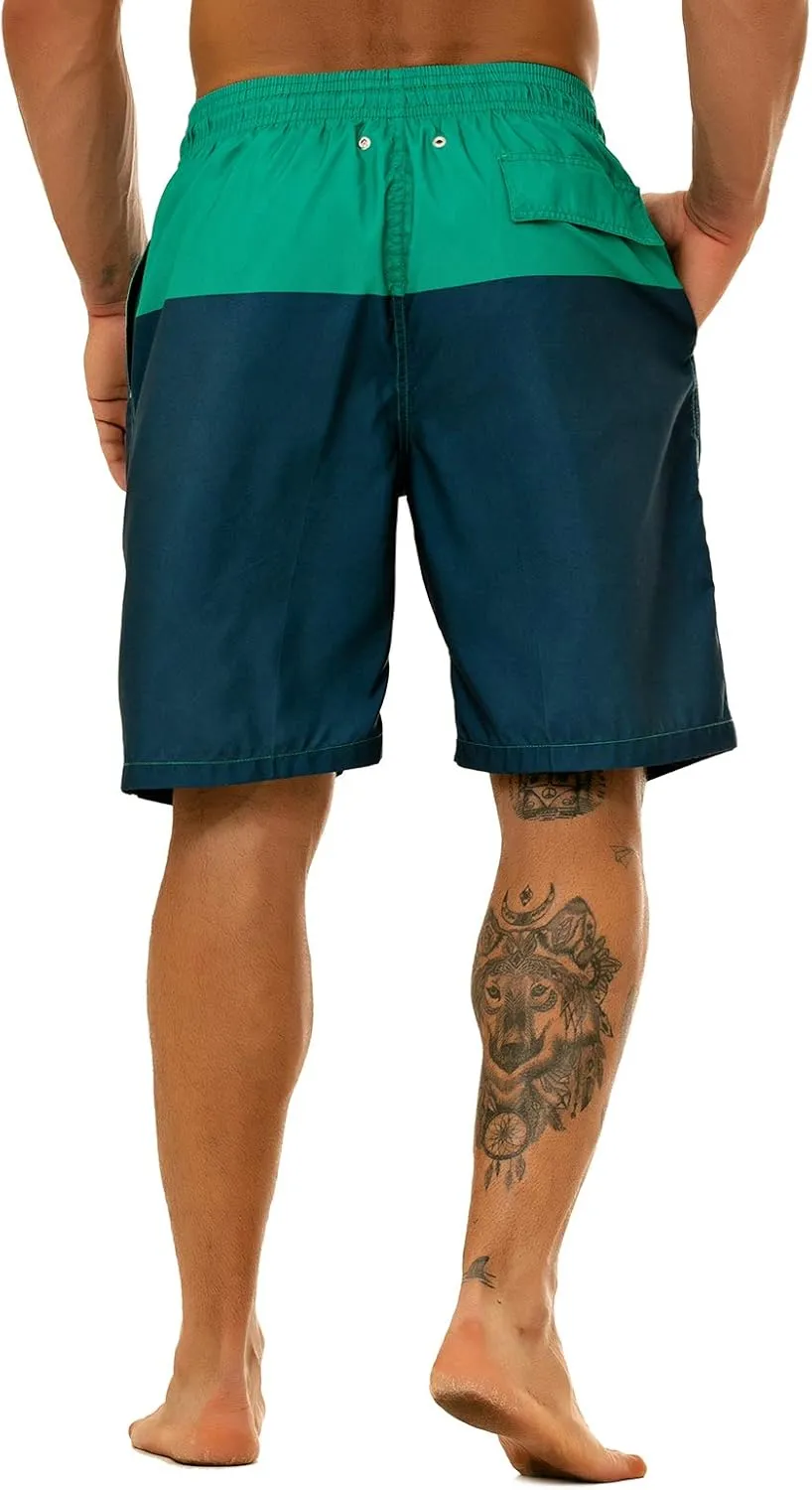 KAILUA SURF Big and Tall Mens Swim Trunks, 9" Mens Designer Bathing Suit Boardshorts