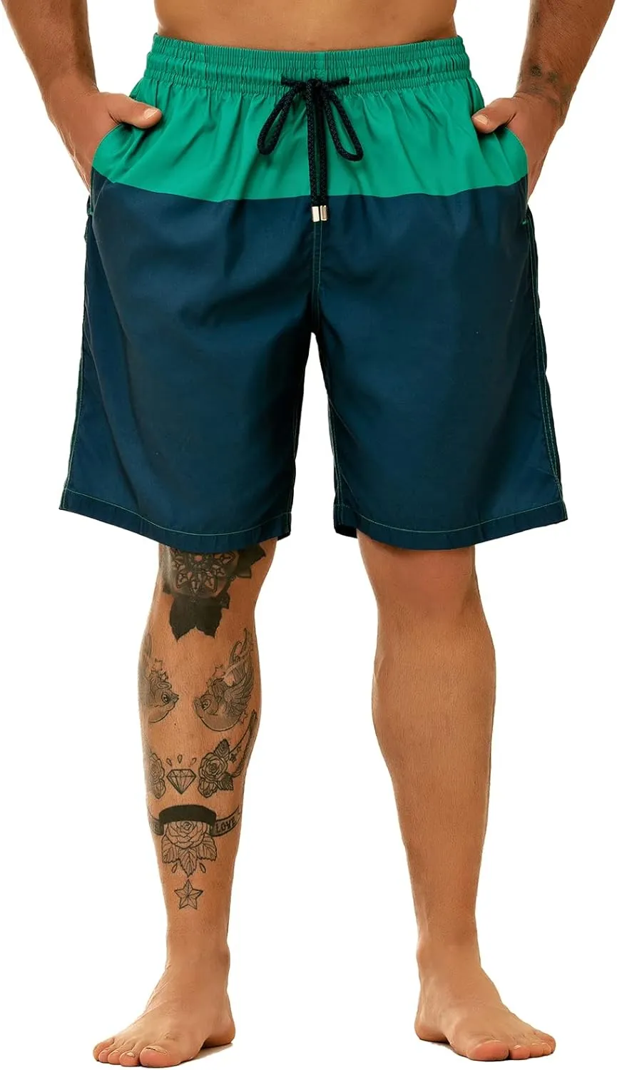 KAILUA SURF Big and Tall Mens Swim Trunks, 9" Mens Designer Bathing Suit Boardshorts