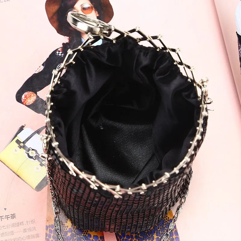 Luxy Moon Kettle-shaped Sequined Evening Clutch Bag