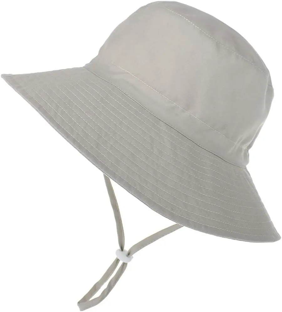 MaxNova Baby Sun Hat Toddler Summer UPF 50  Baby Girl Bucket Hat Wide Brim Beach Hats for Baby Boys 0-7 Years 2pack