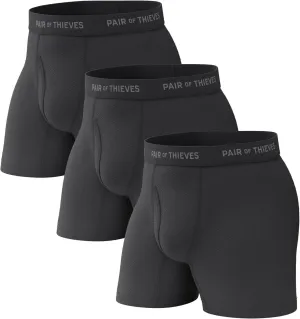 Pair of Thieves Super Fit Men's Boxer Briefs ?C Soft, Breathable, Quick-Dry Underwear with 4-Way Stretch (2 & 3 Pack)