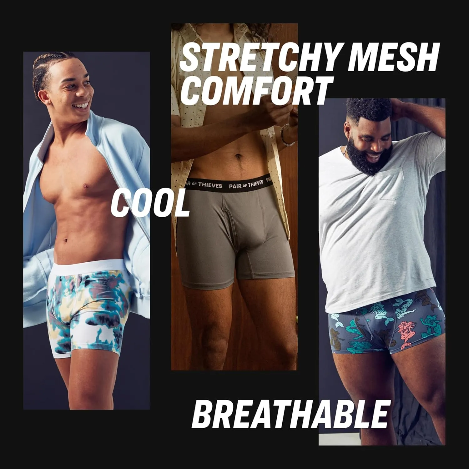 Pair of Thieves Super Fit Men's Boxer Briefs ?C Soft, Breathable, Quick-Dry Underwear with 4-Way Stretch (2 & 3 Pack)