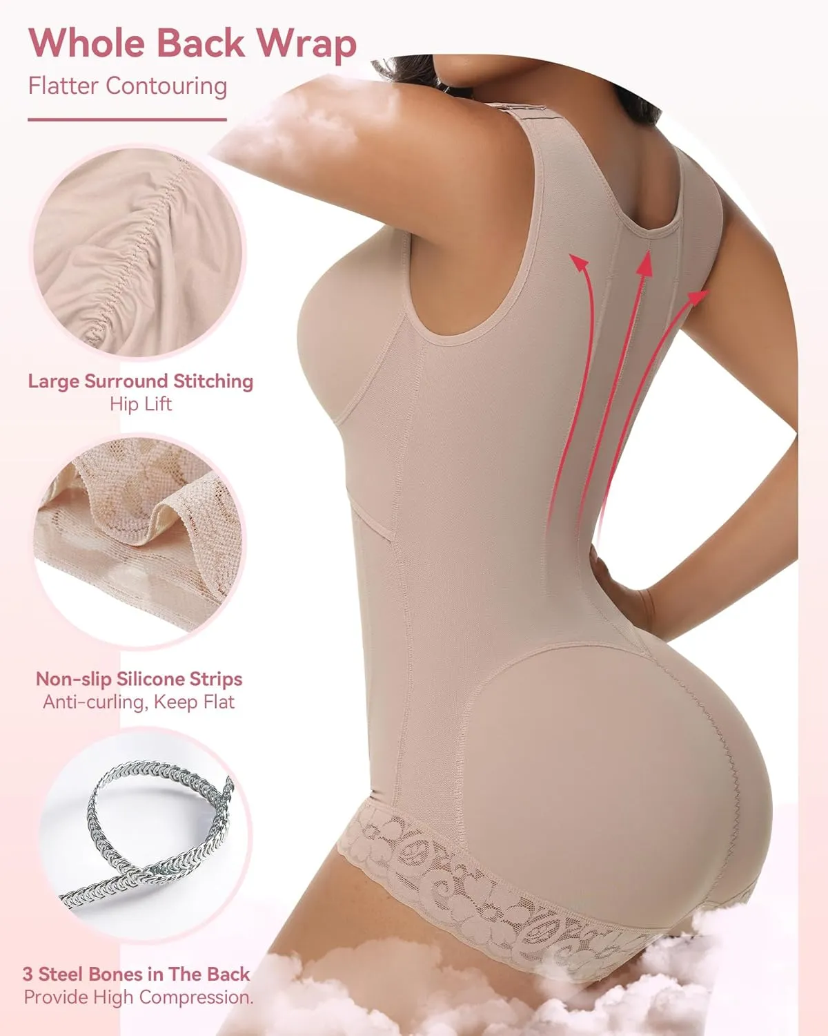 SHAPSHE Fajas Colombianas Moldeadoras BBL Post Surgery Stage 2/3 Body Shaper Tummy Control High Compression Garment Shapewear